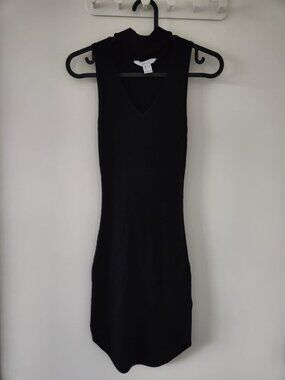 Form fitting ribbed knit dress